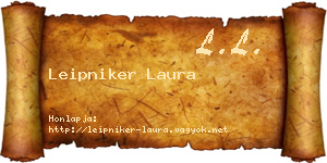 Leipniker Laura névjegykártya